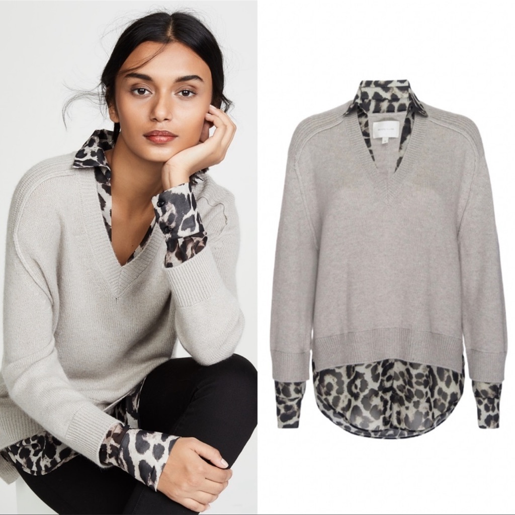 Brochu Walker The Looker Layered V-Neck Sweater Xs